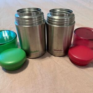 Pink & Green Aladdin Stainless Steel Insulated Food Thermos 12oz